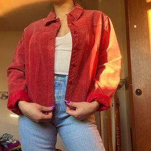 Live a Lot red REAL LEATHER jacket